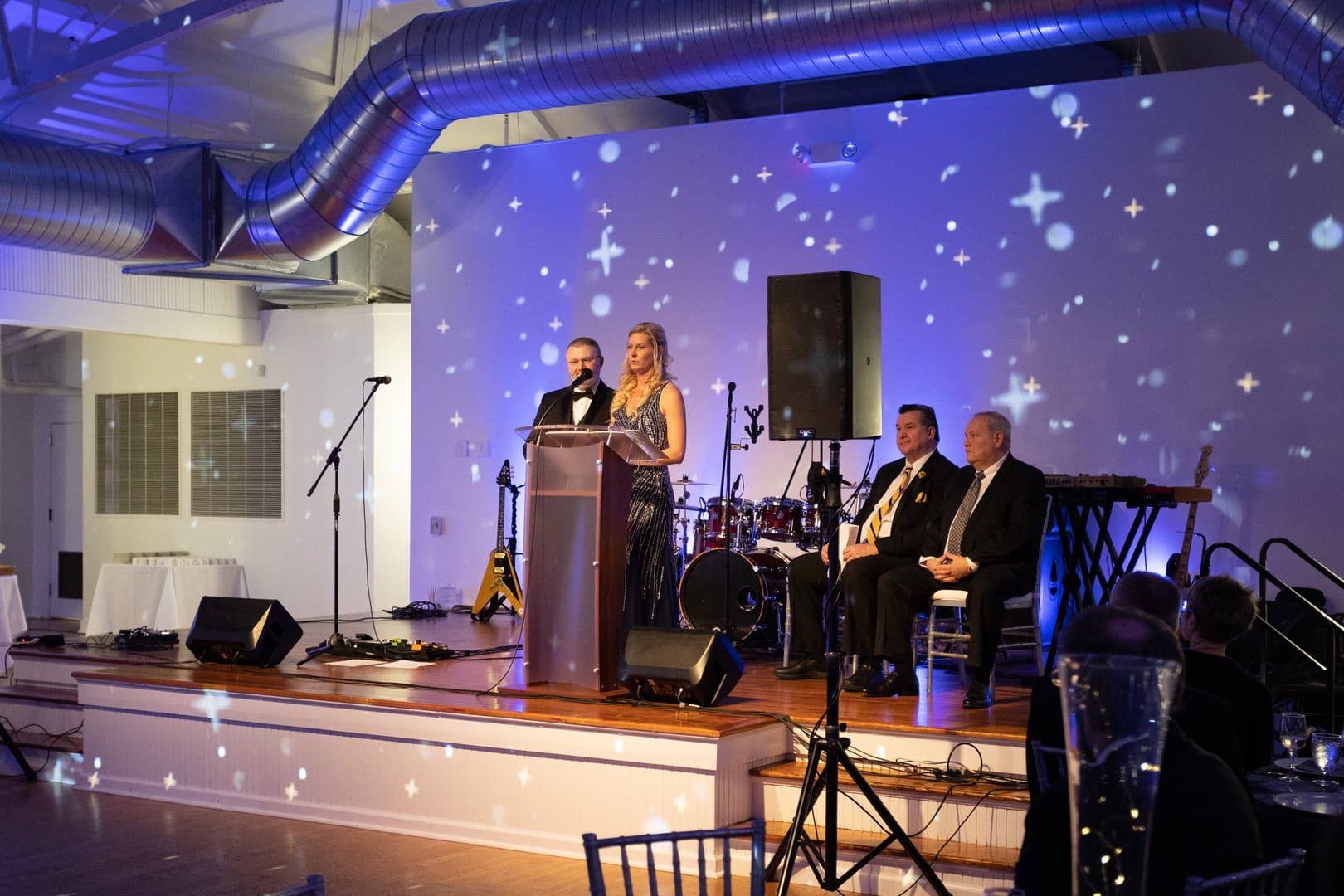 Podium at corporate gala