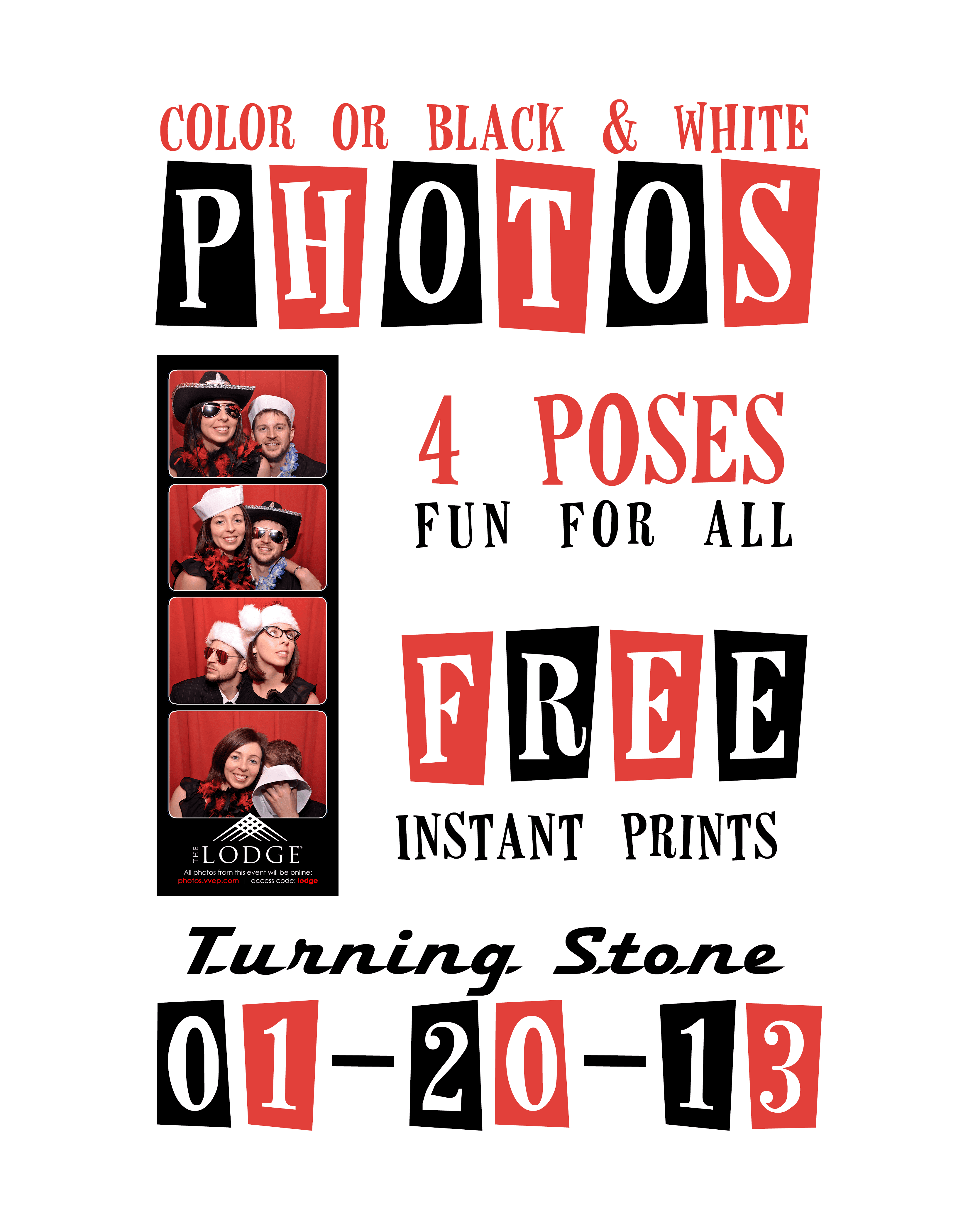 Lodge tasting photo booth poster design
