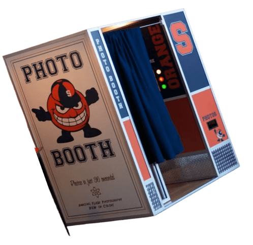 Syracuse-branded vintage photo booth